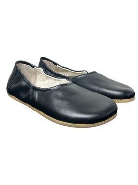 Earthing Harmony Black Leather Grounding & Earthing Copper Barefoot Ballet Flats